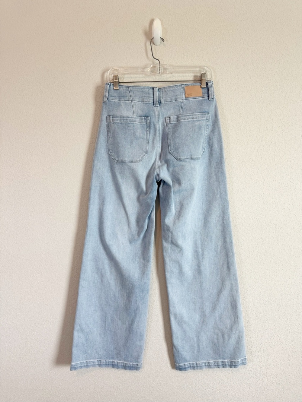Paige Denim Brooklyn Light Wash Wide Leg Mid Rise Makenna Wash Jeans Size 28 - Picture 5 of 11